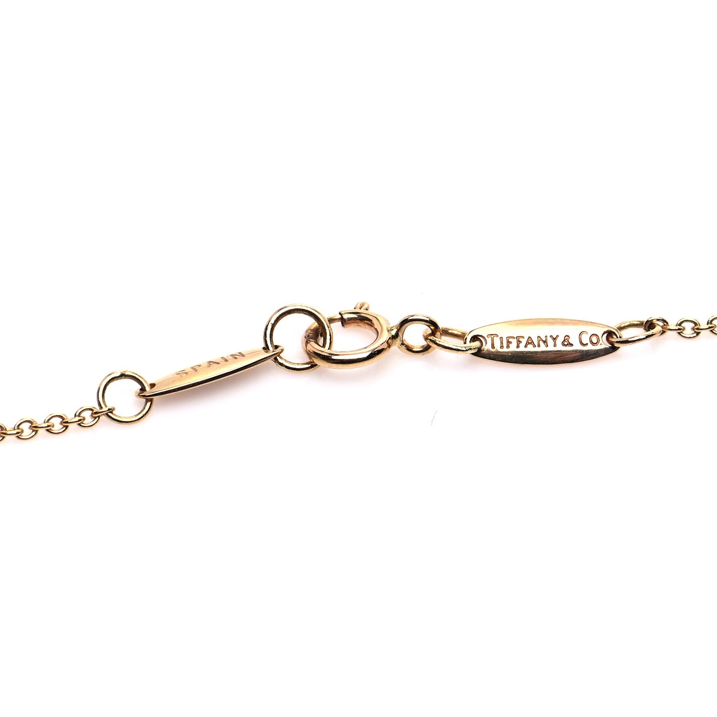 18K Yellow Gold Diamond .03ct Elsa Peretti Diamonds by the Yard Pendant Necklace