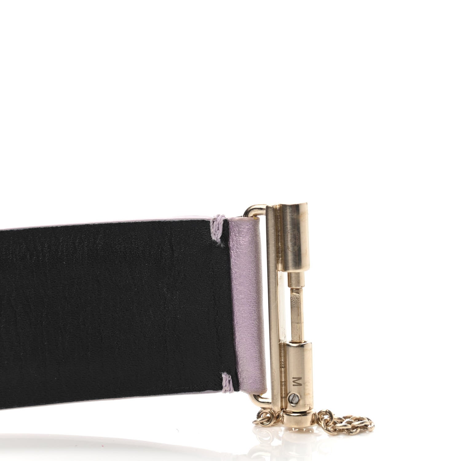Chanel Calfskin CC Wide Cuff M Lilac 3 of 4