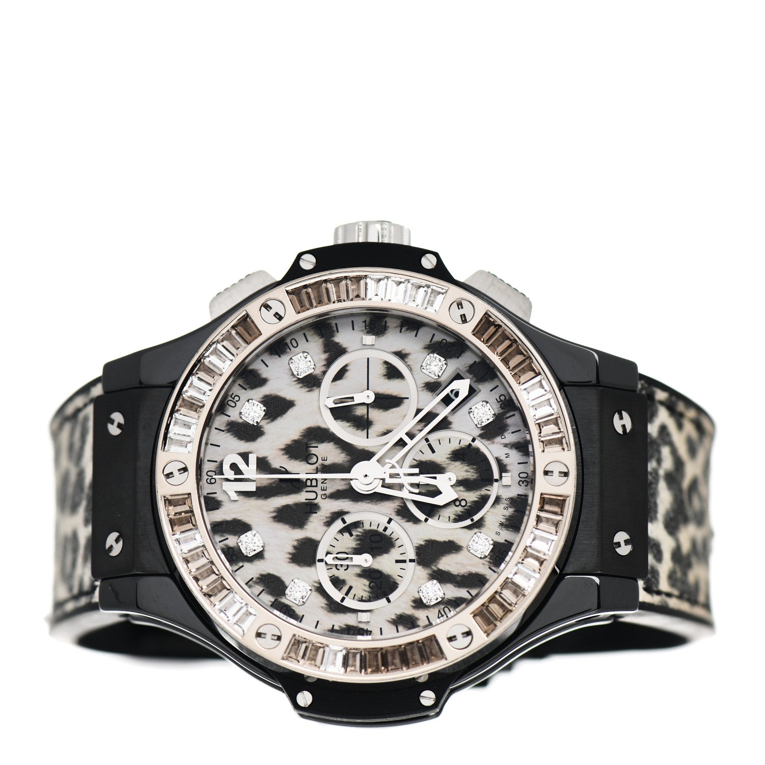 Hublot Stainless Steel Ceramic Diamond Baguettes 41mm Big Bang "Snow Leopard" Limited Edition Automatic Watch 341.CW.7717.NR.1977 2 of 4