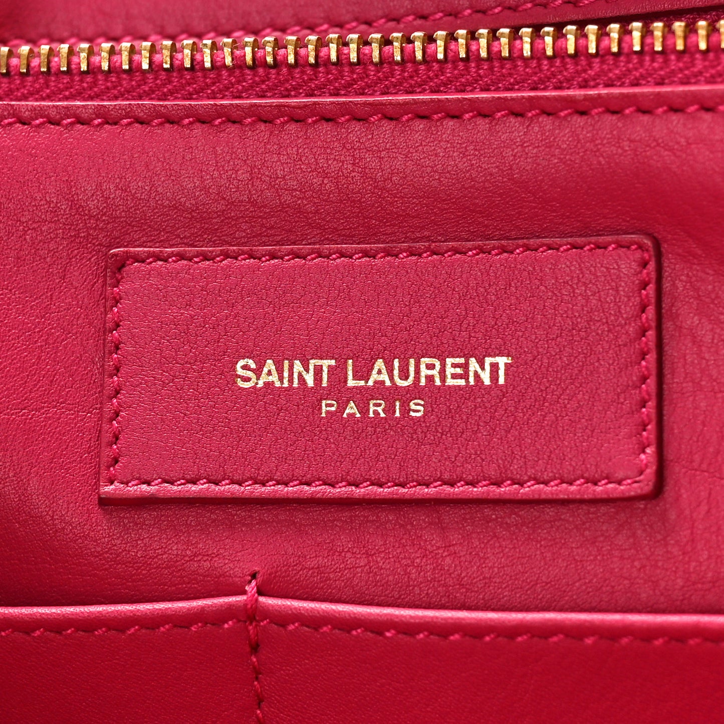 Calfskin Small Classic Y Cabas Fuchsia