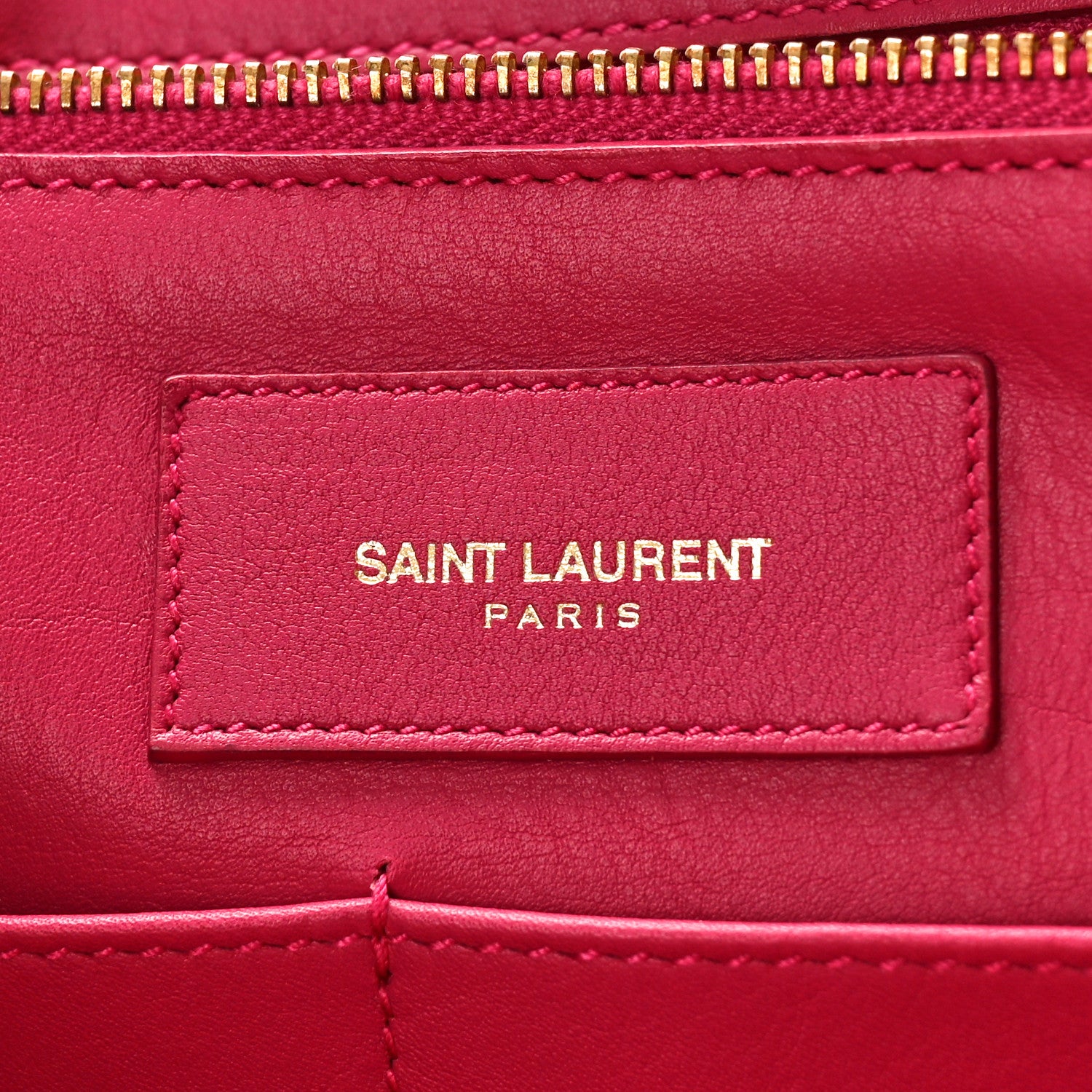Saint Laurent Calfskin Small Classic Y Cabas Fuchsia 6 of 8