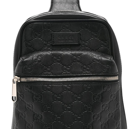 Gucci Guccissima Sling Backpack Black 9 of 11