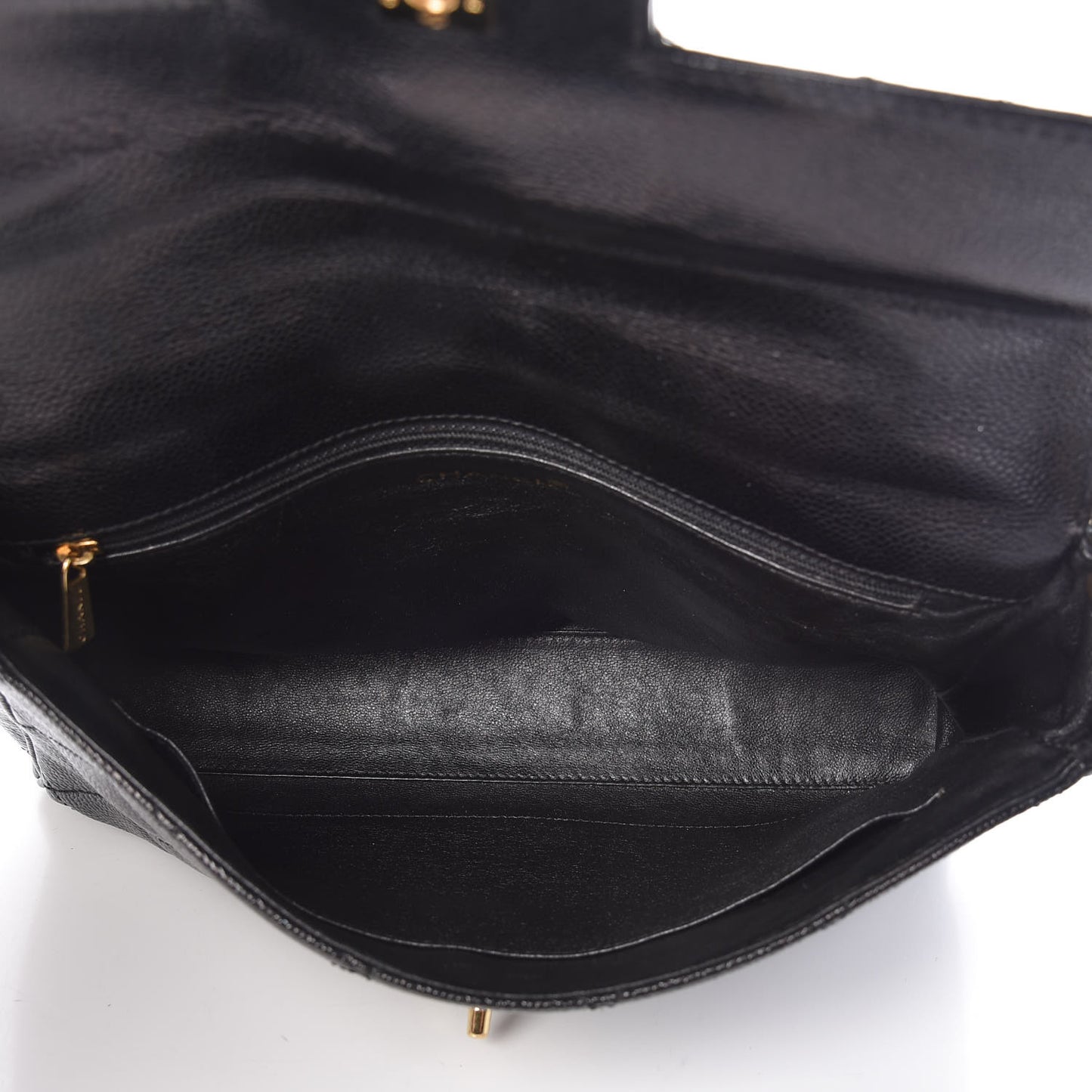 Caviar Quilted Medium Single Flap Black