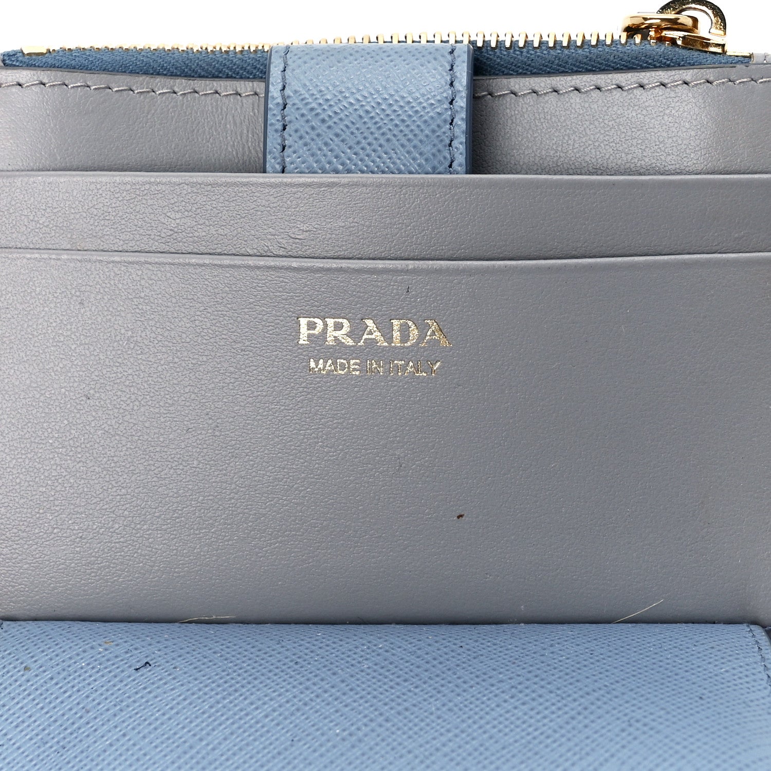 Prada Saffiano City Calf Coin Case Card Holder Astrale Nube 6 of 13