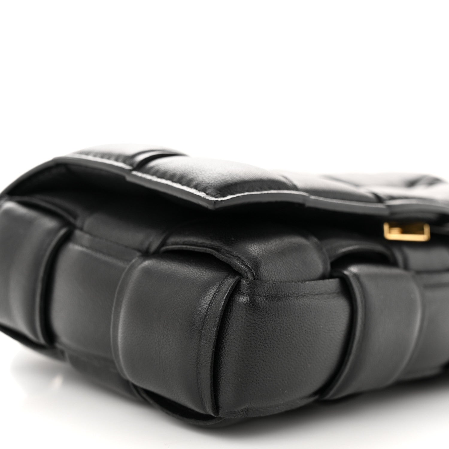 Bottega Veneta Nappa Maxi Intreccio Small Padded Cassette Crossbody Bag Black 9 of 10