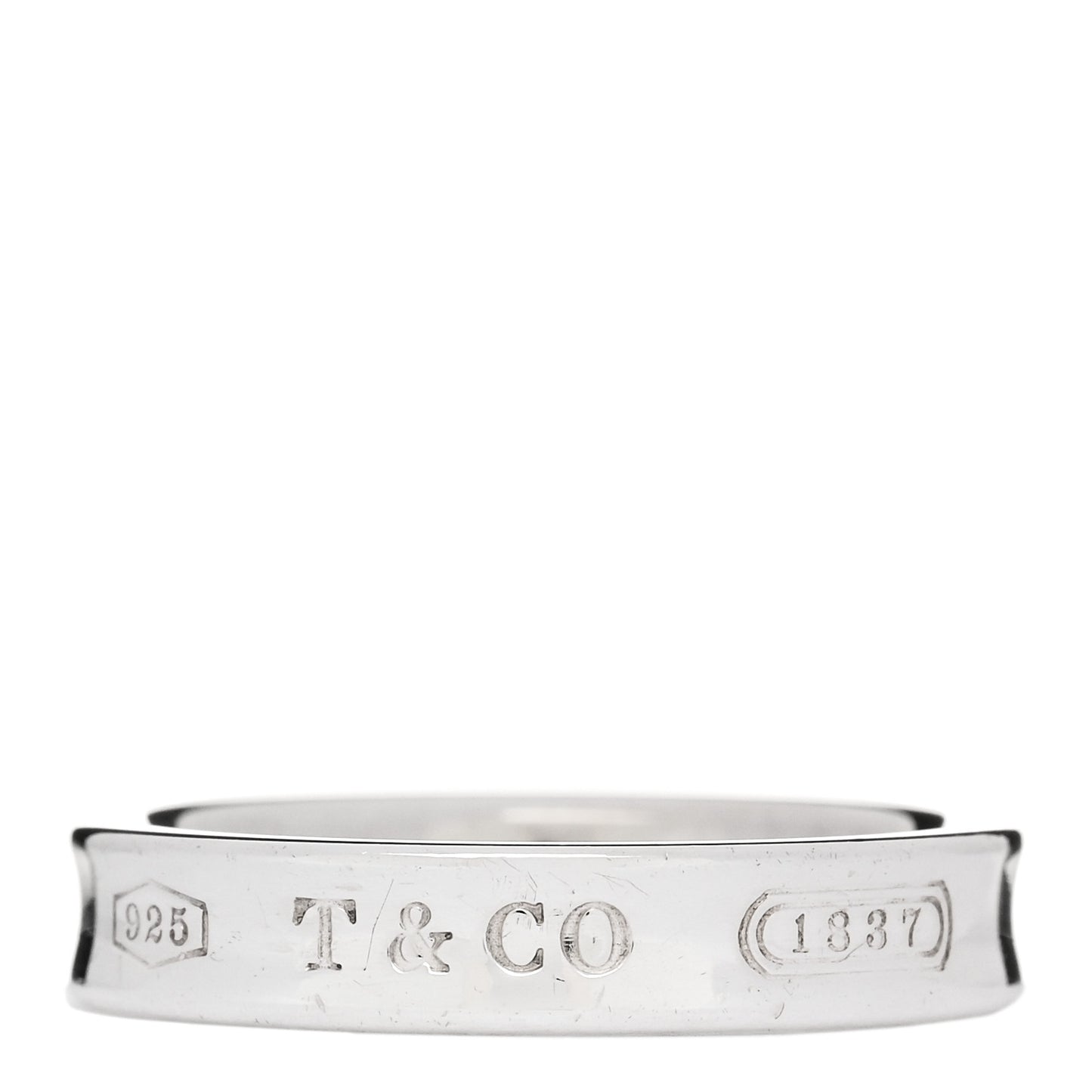 Sterling Silver Narrow 1837 Band Ring 52 6
