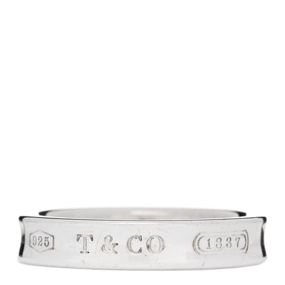 Tiffany Sterling Silver Narrow 1837 Band Ring 52 6 1 of 5