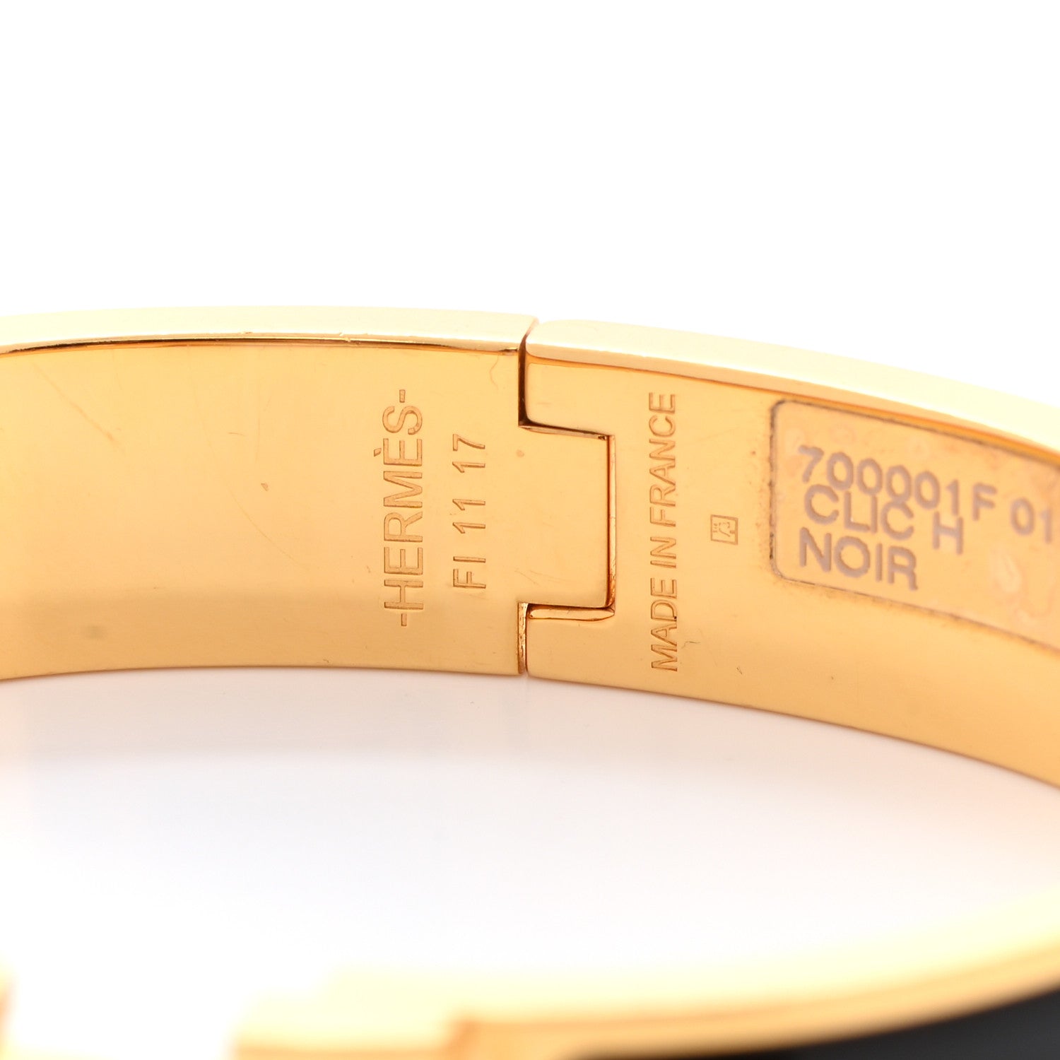 Hermes Enamel Narrow Clic Clac H Bracelet PM Black 4 of 5
