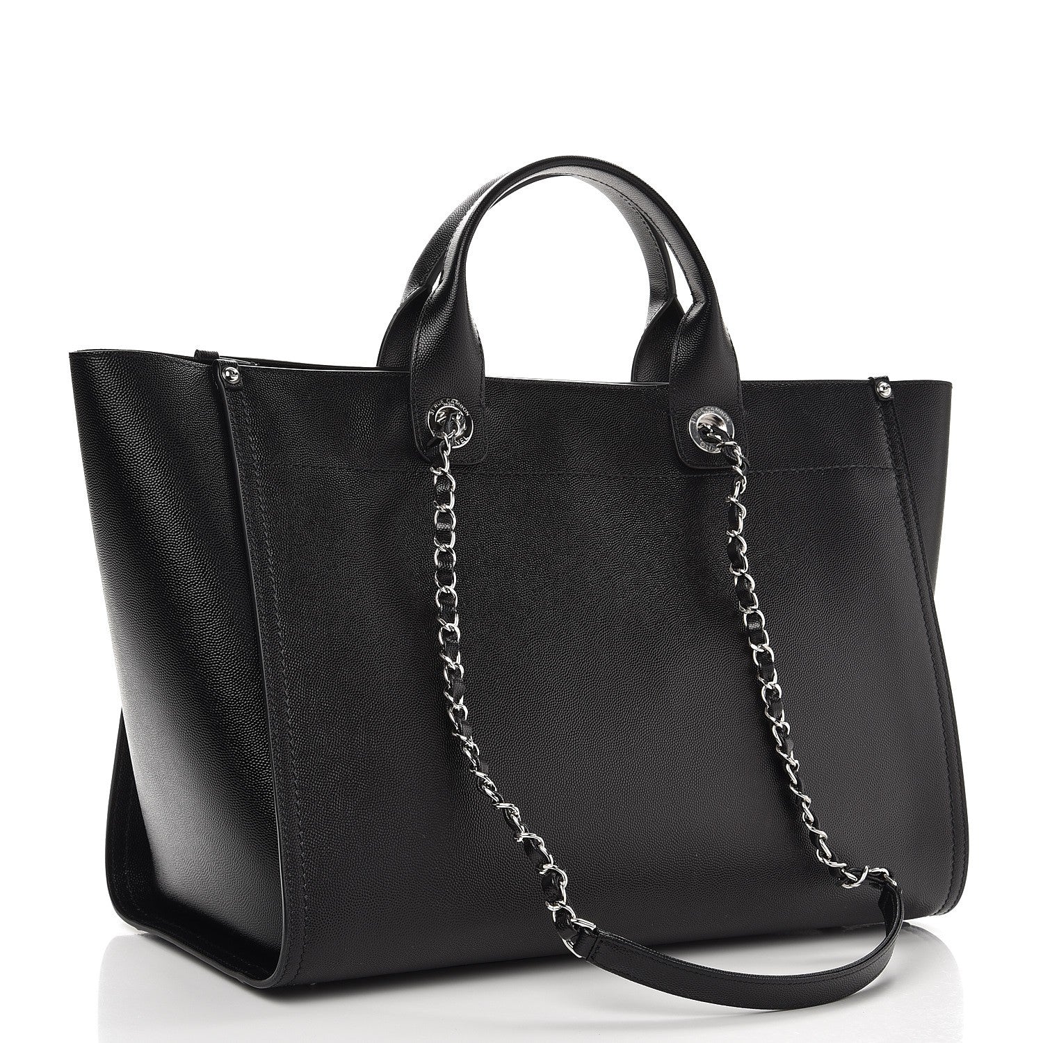 Chanel Caviar Medium Studded Deauville Tote Black 4 of 9