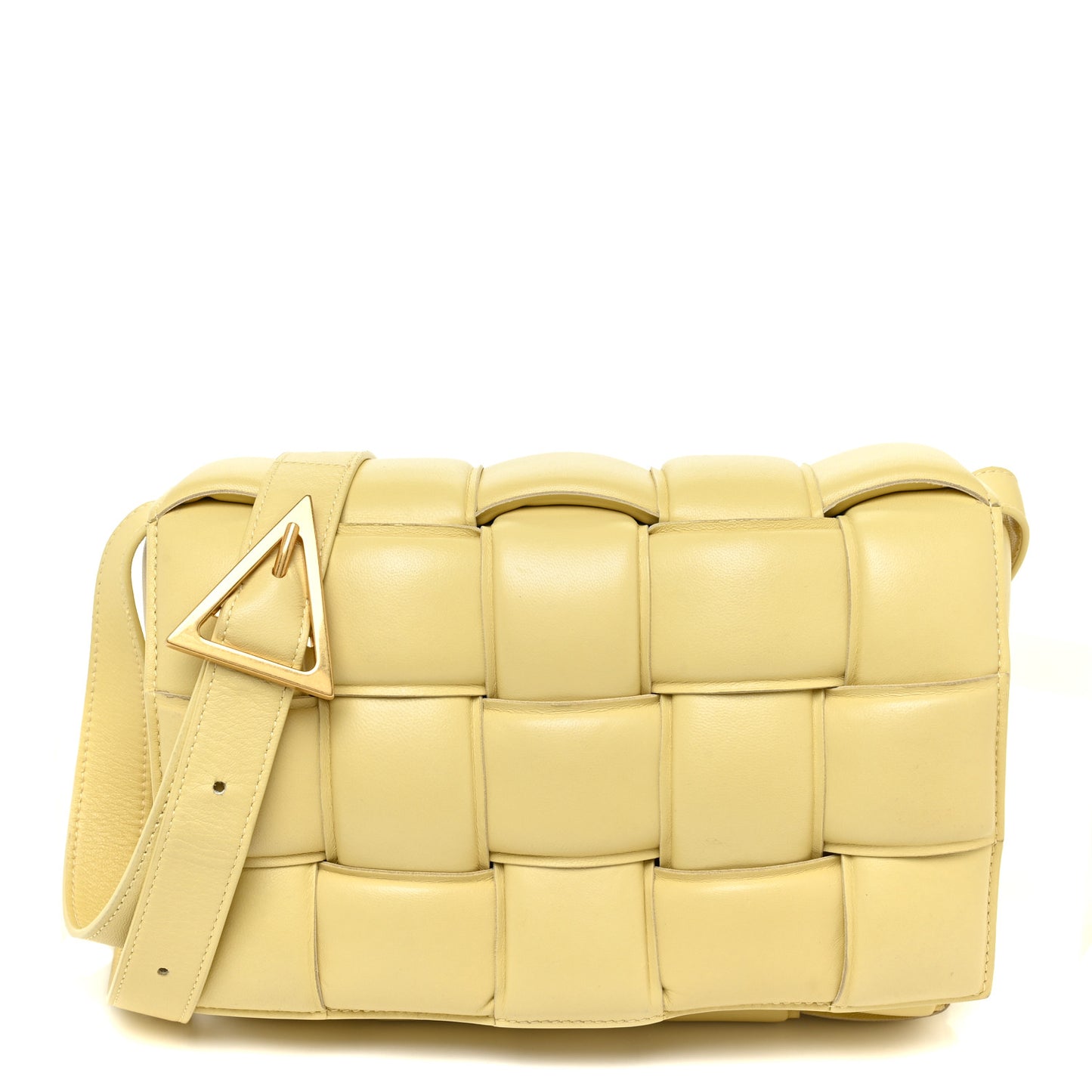Nappa Maxi Intreccio Padded Cassette Crossbody Bag Sherbert