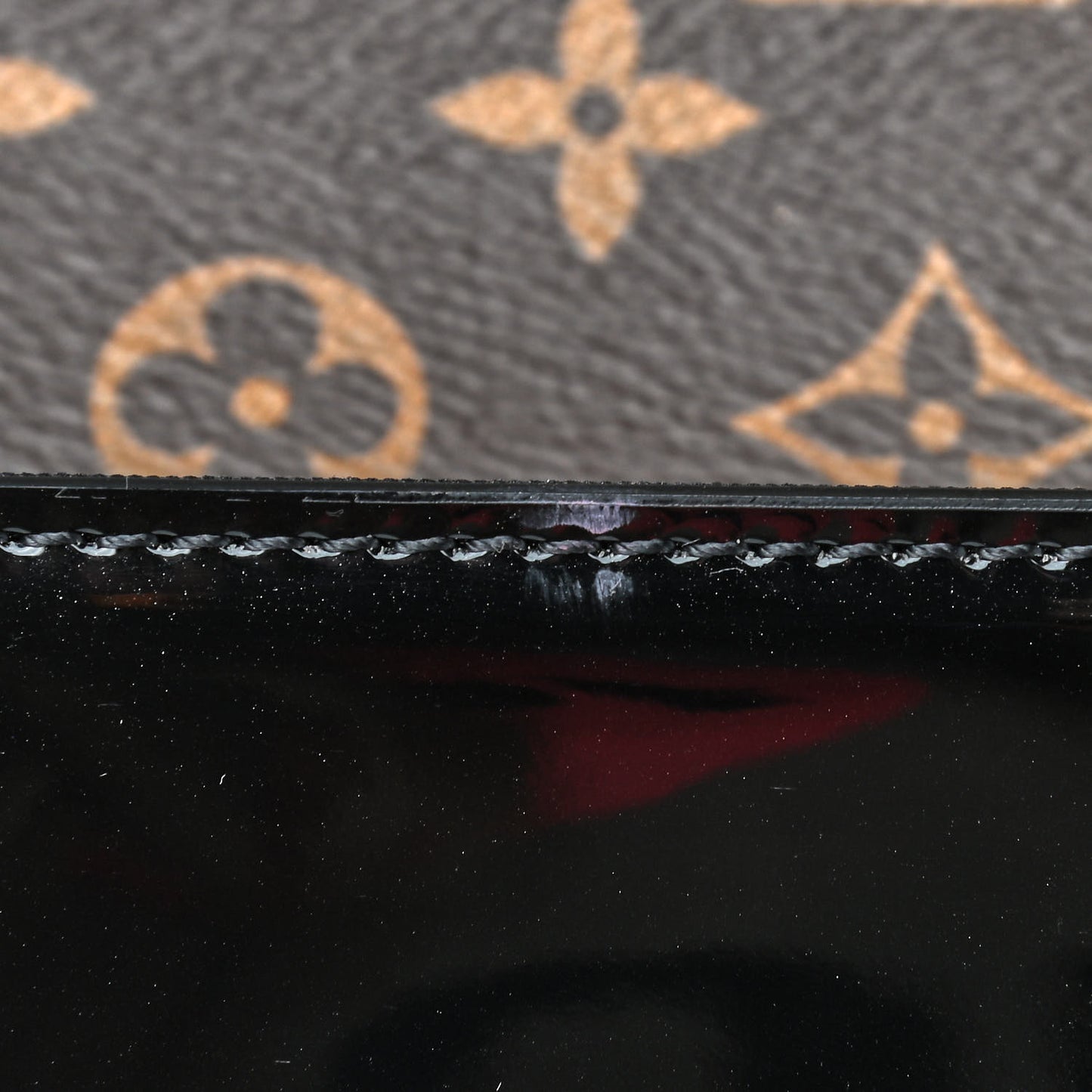 Patent Calfskin Monogram Cherrywood BB Black
