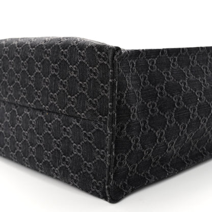 Gucci Denim Ophidia GG Monogram Large Tote Black Grey 12 of 12