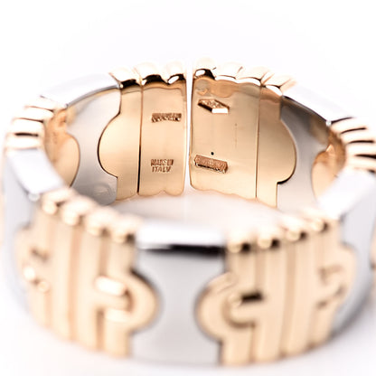 Bulgari Stainless Steel 18K Yellow Gold Parentesi Ring 53 6.25 4 of 4