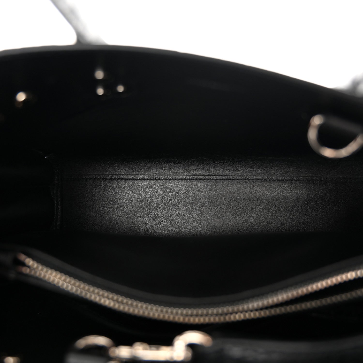Saint Laurent Calfskin Crocodile Embossed Baby Sac De Jour Black 6 of 15
