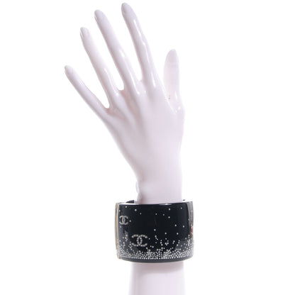 Chanel Resin Pearl CC Cuff Black 2 of 8
