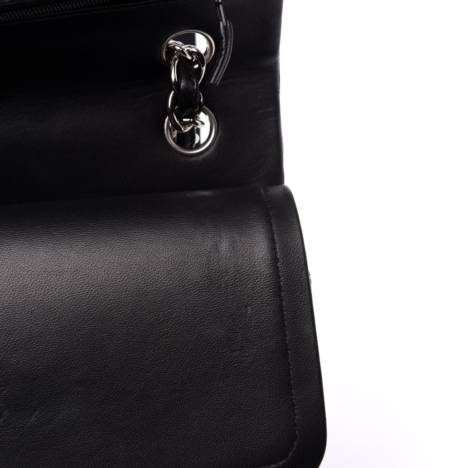 Chanel Lambskin Quilted Jumbo Double Flap Black 10 of 14