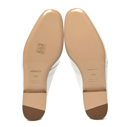 Hermes Calfskin Oz Mules 38.5 White 5 of 9