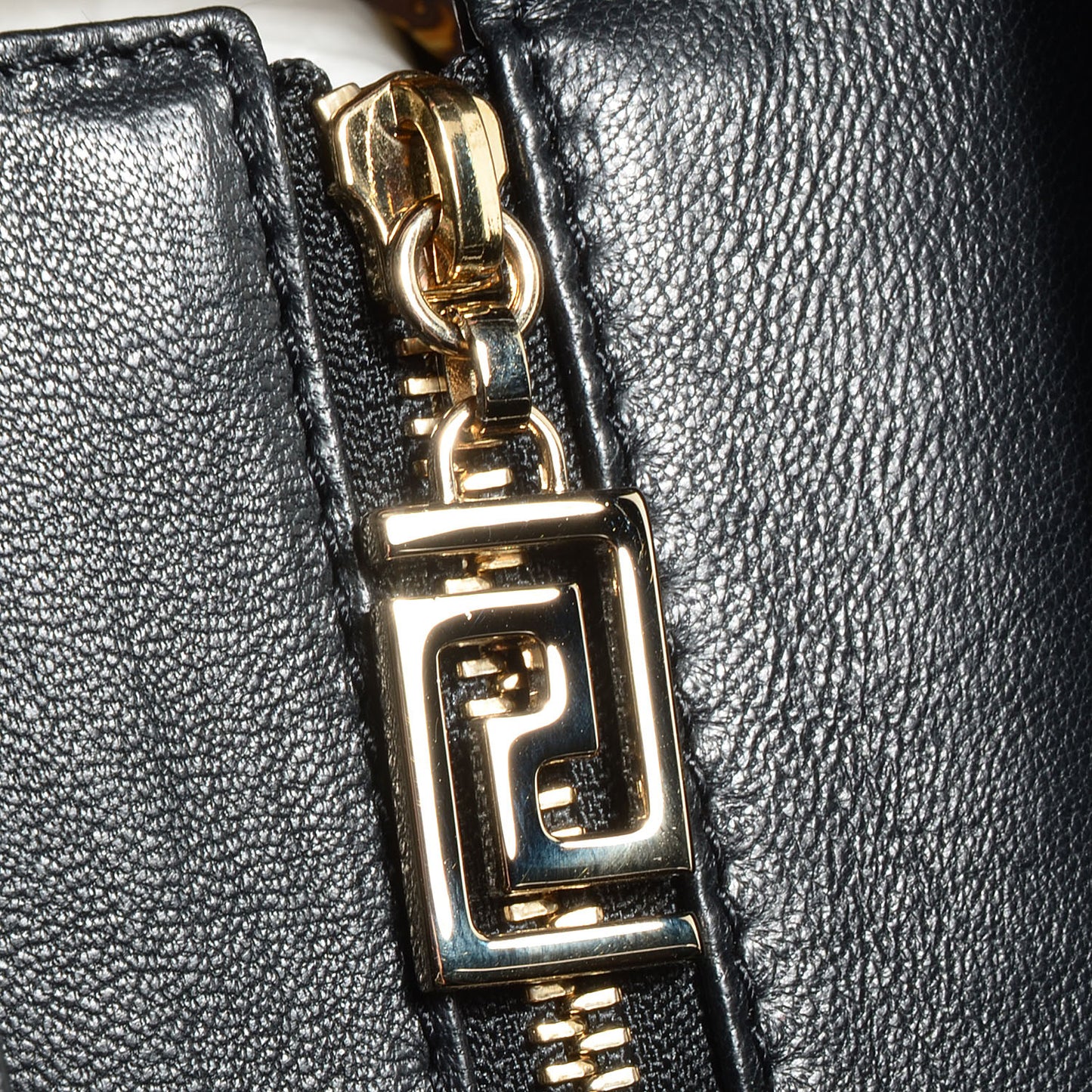 Barocco Quilted Leather Elettra Vanitas Tote Black