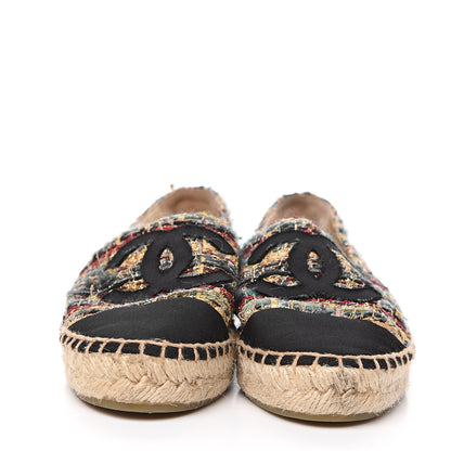 Chanel Tweed Grosgrain CC Espadrilles 37 Multicolor 2 of 12