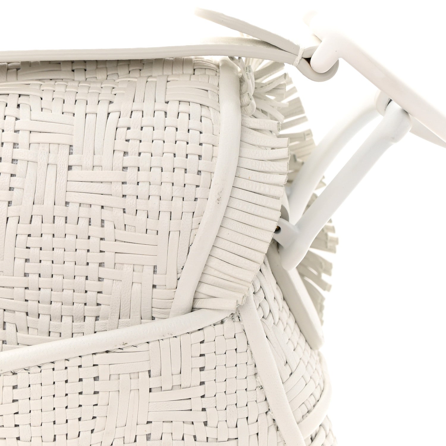 Christian Dior Ultra Matte Woven Saddle Bag White 12 of 12
