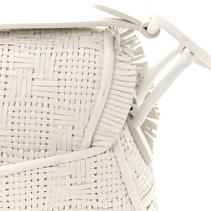 Christian Dior Ultra Matte Woven Saddle Bag White 12 of 12