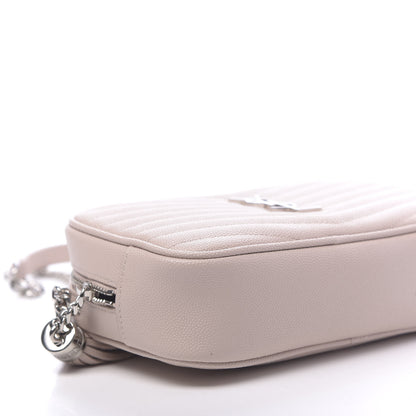 Saint Laurent Grain De Poudre Matelasse Monogram Mini Lou Camera Bag Marble Pink 9 of 11