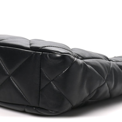 Chanel Lambskin Quilted Chanel 19 Shopping Bag Black 10 of 10