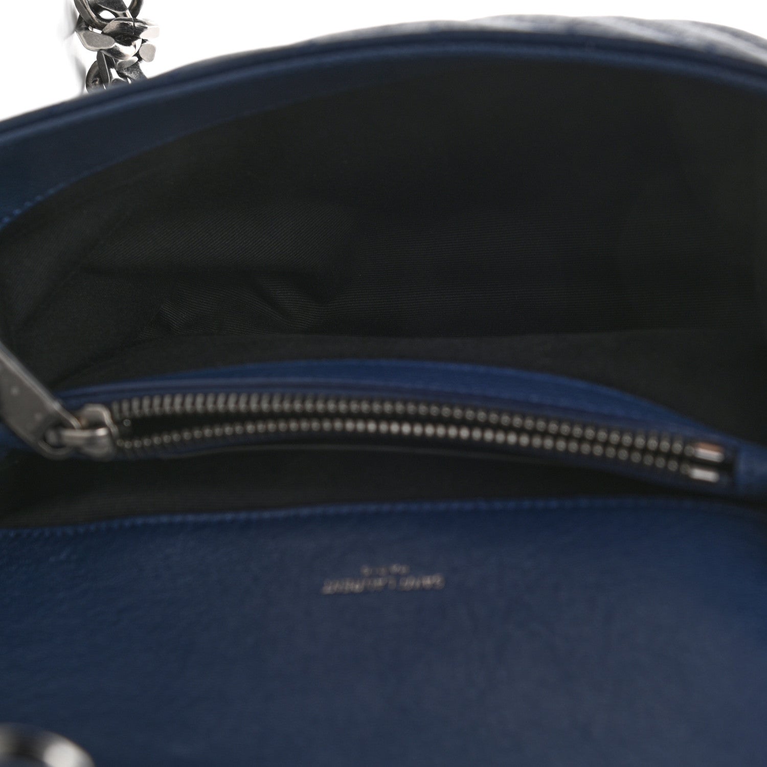 Saint Laurent Sheepskin Matelasse Monogram Medium College Bag Navy 5 of 10