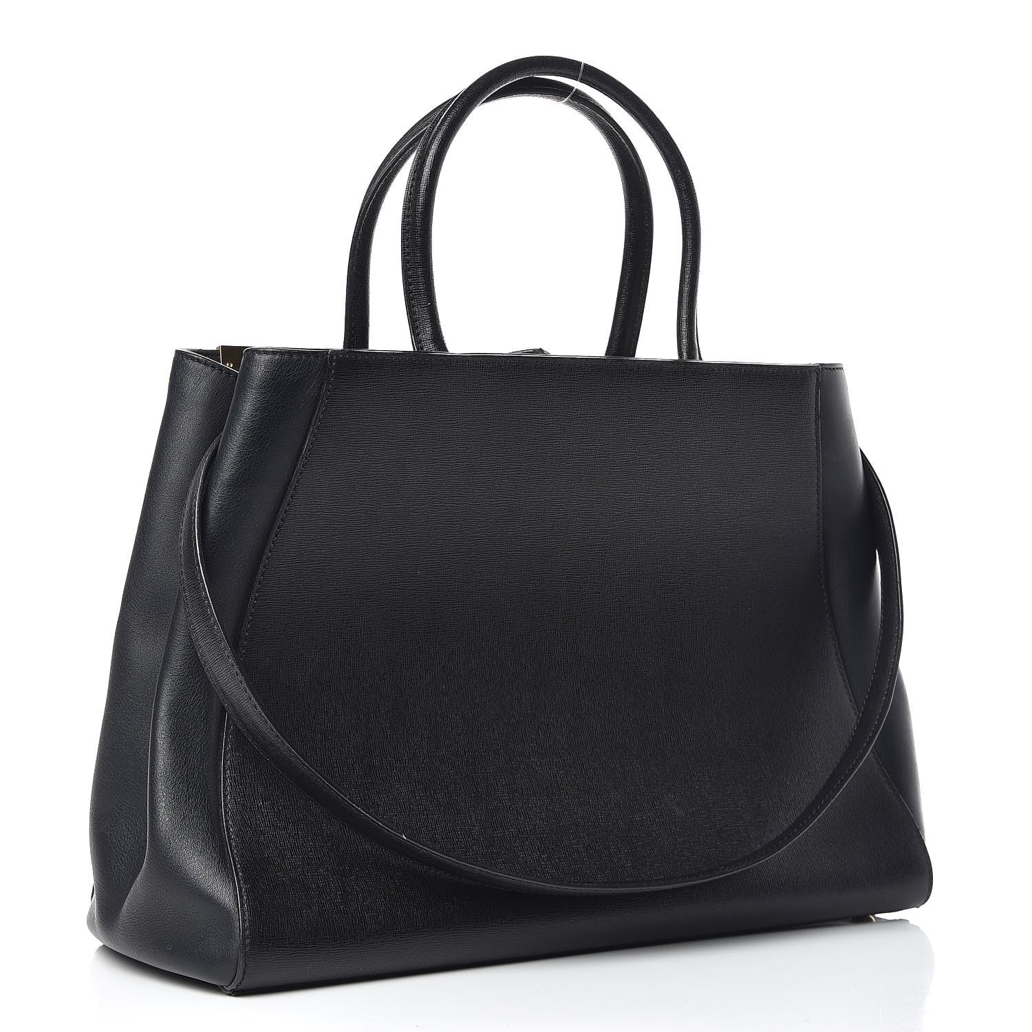 Fendi Vitello Elite Regular 2Jours Tote Black 4 of 15