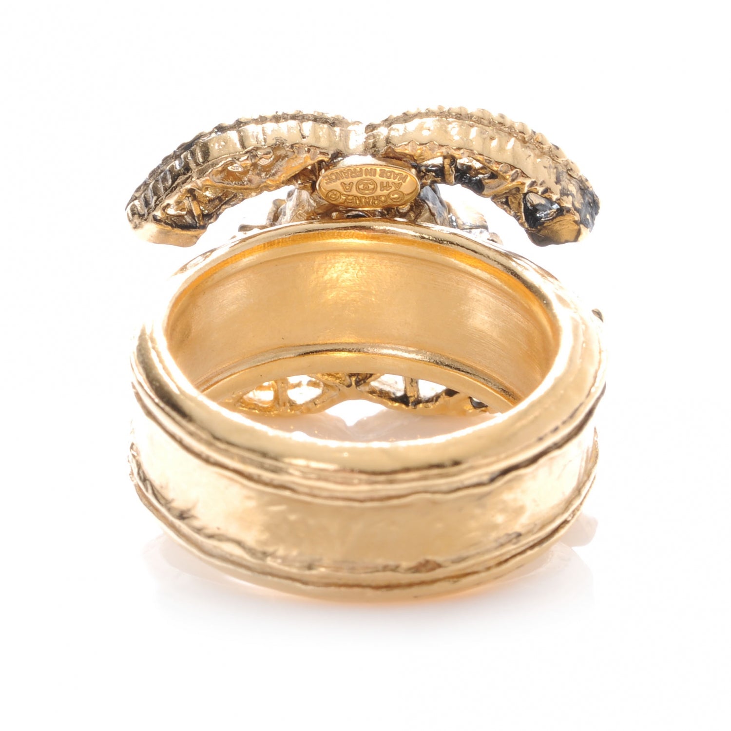 Chanel Paris Byzance CC Ring 6.5 Gold 3 of 5