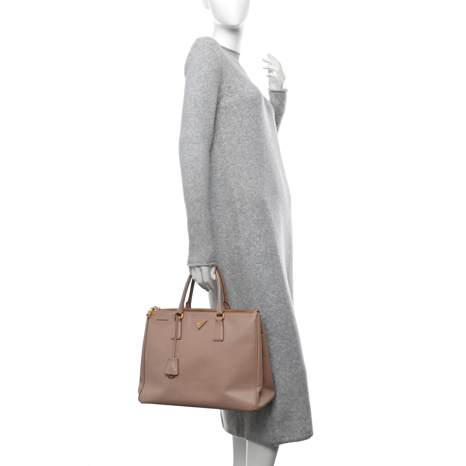 Prada Saffiano Large Galleria Double Zip Tote Cipria 2 of 19
