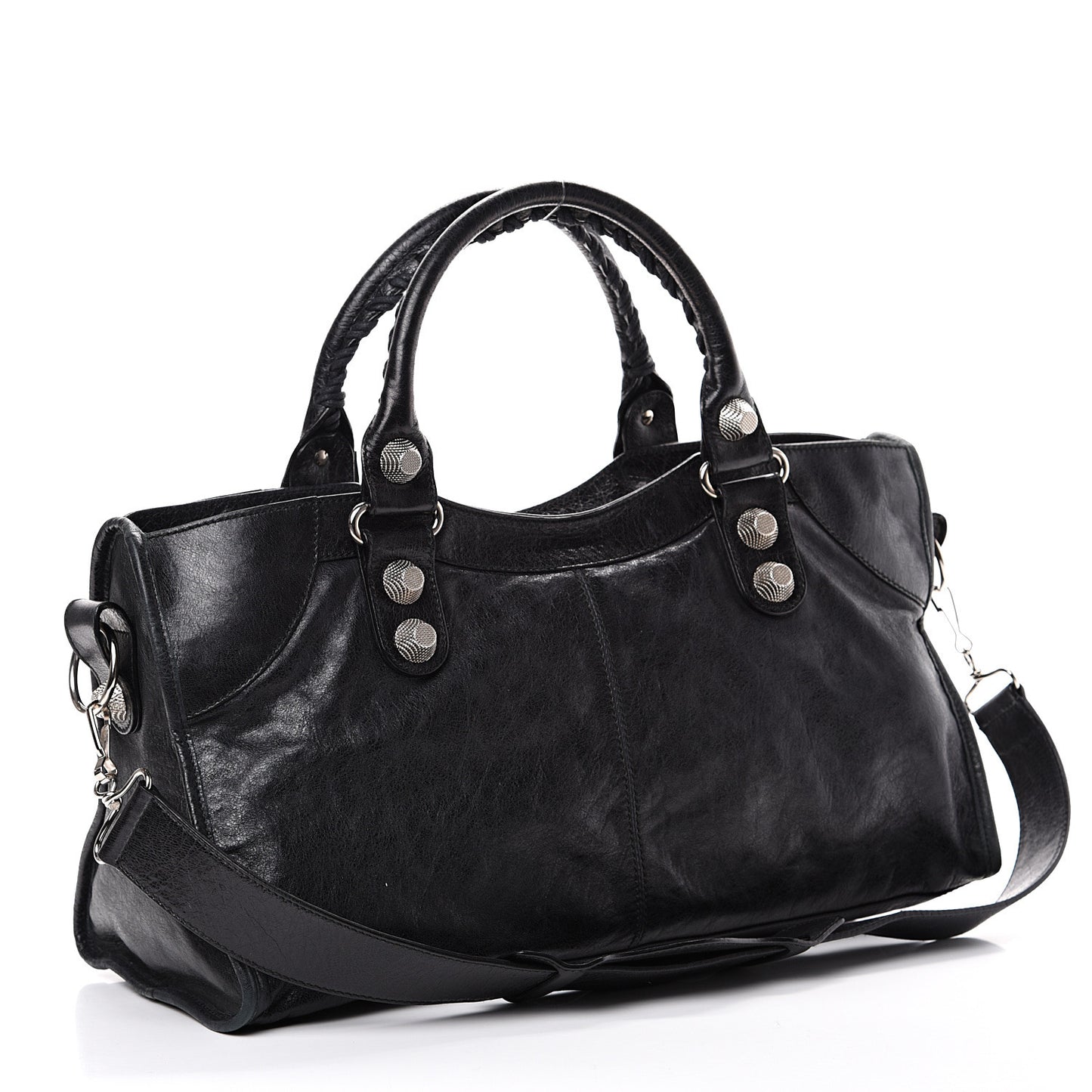 Agneau Giant 21 Silver Hardware Part Time Black