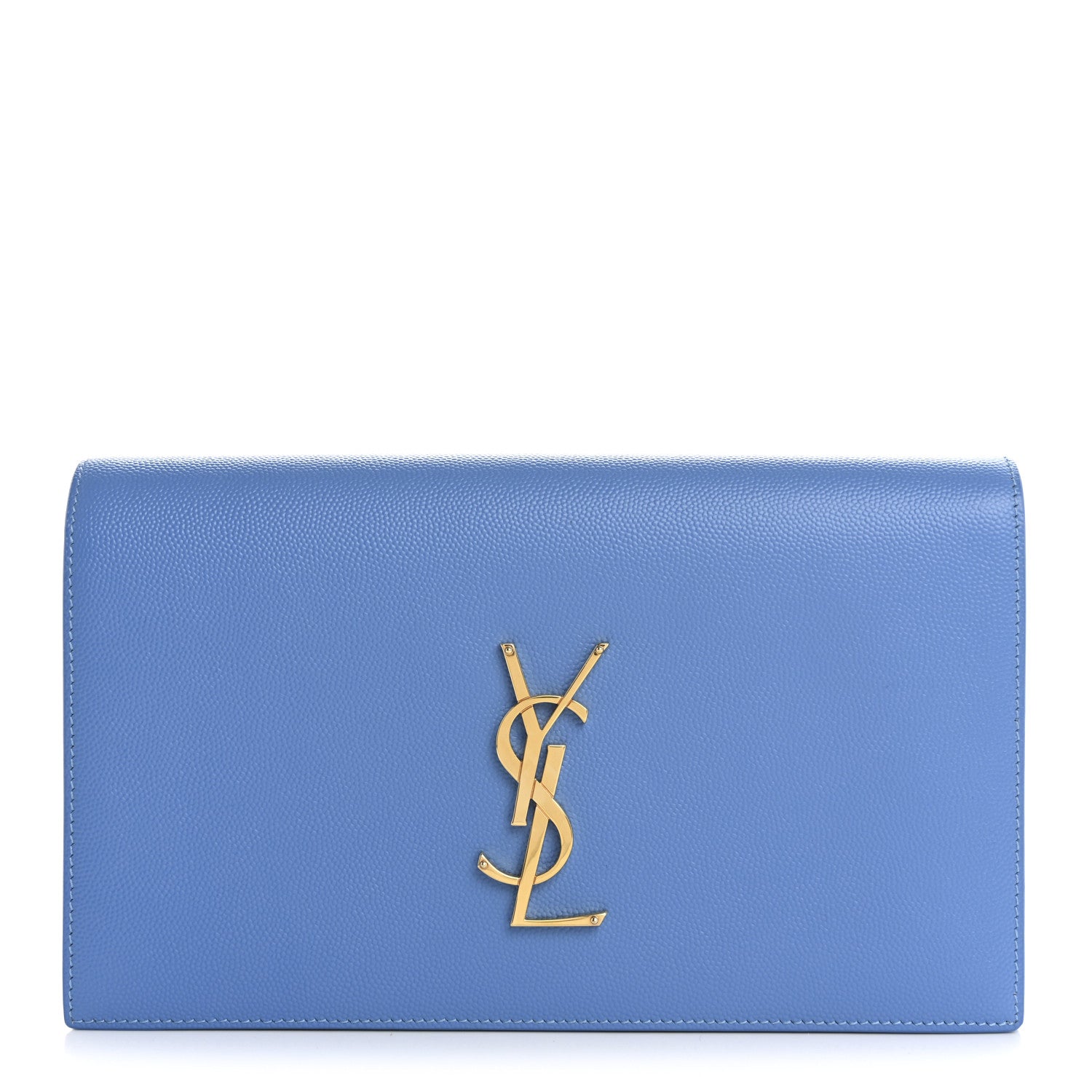 Saint Laurent Grain De Poudre Classic Kate Monogram Clutch Blue Clair 1 of 9