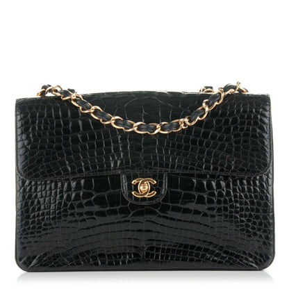 Chanel Alligator Jumbo Single Flap Black 1 of 8