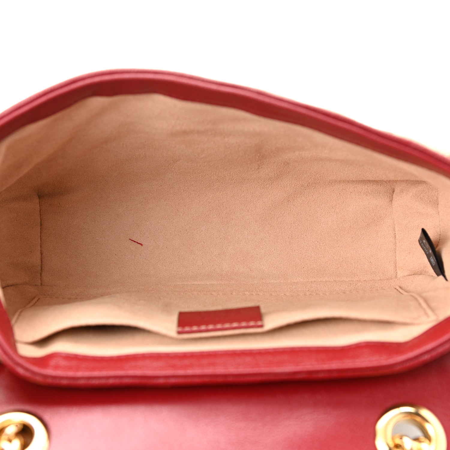 Gucci Monogram Azalea Calfskin Matelasse Diagonal Mini GG Marmont Shoulder Bag Beige Ebony New Cherry Red 5 of 10