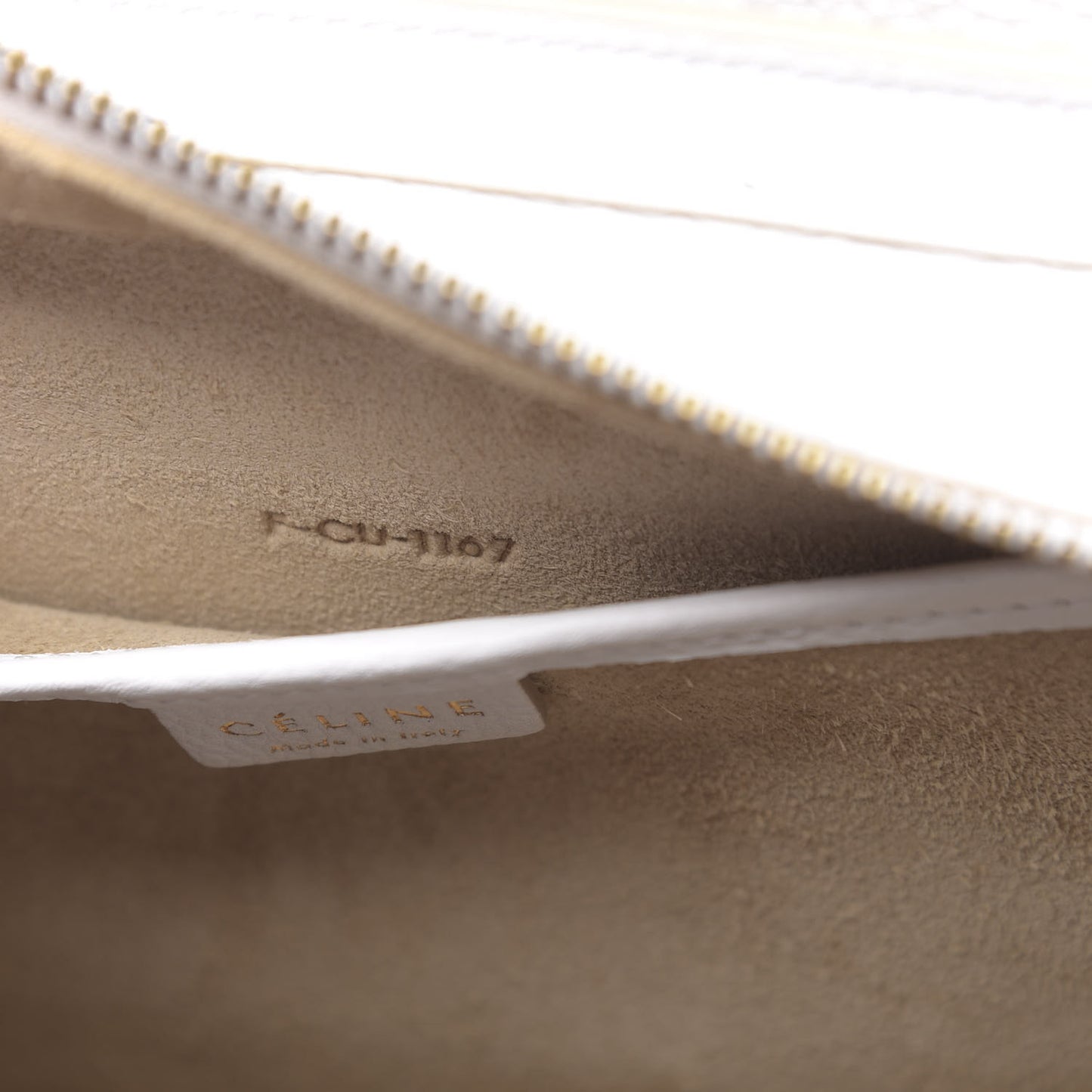 Drummed Calfskin Nano Luggage Optic White