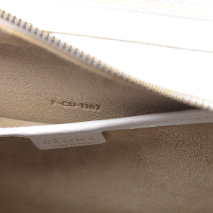 Celine Drummed Calfskin Nano Luggage Optic White 7 of 10