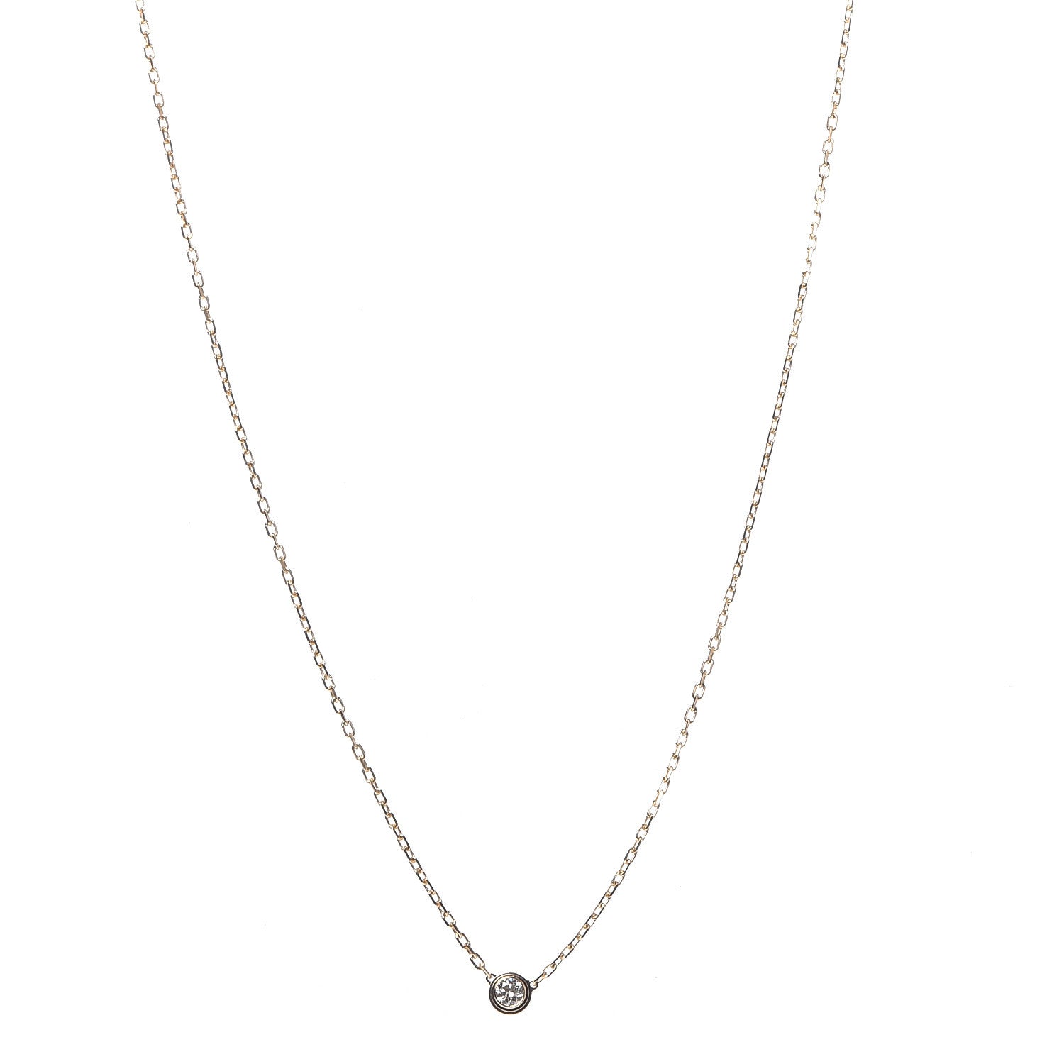 Cartier 18K Yellow Gold Diamond SM D'Amour Pendant Necklace 1 of 6