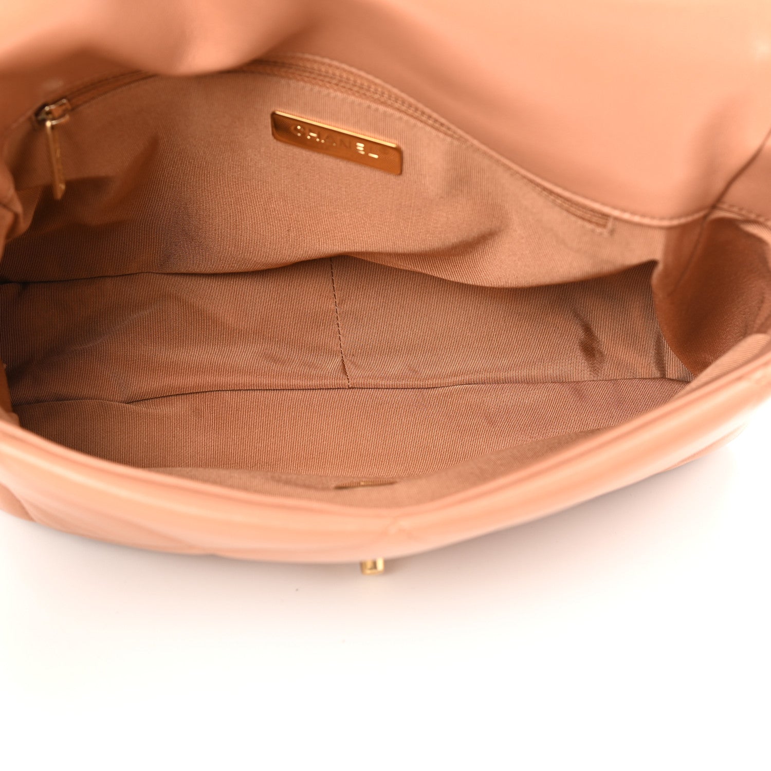 Chanel Lambskin Quilted Large Chanel 19 Flap Brown 4 of 10