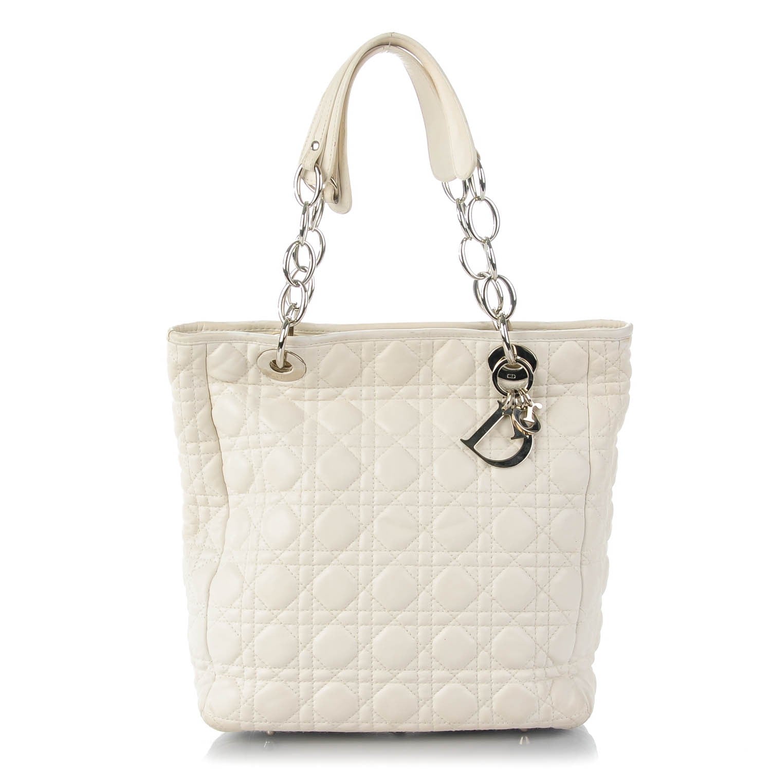 Christian Dior Lambskin Cannage Dior Soft Tote White 1 of 13