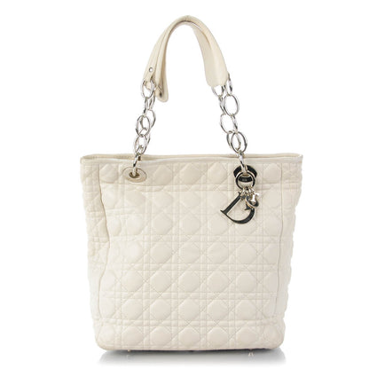 Christian Dior Lambskin Cannage Dior Soft Tote White 1 of 13