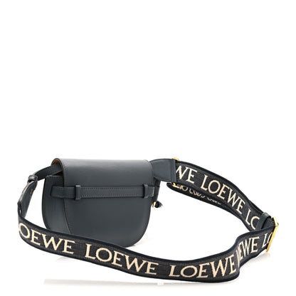 Loewe Calfskin Jacquard Mini Gate Crossbody Bag Onyx Blue 3 of 10