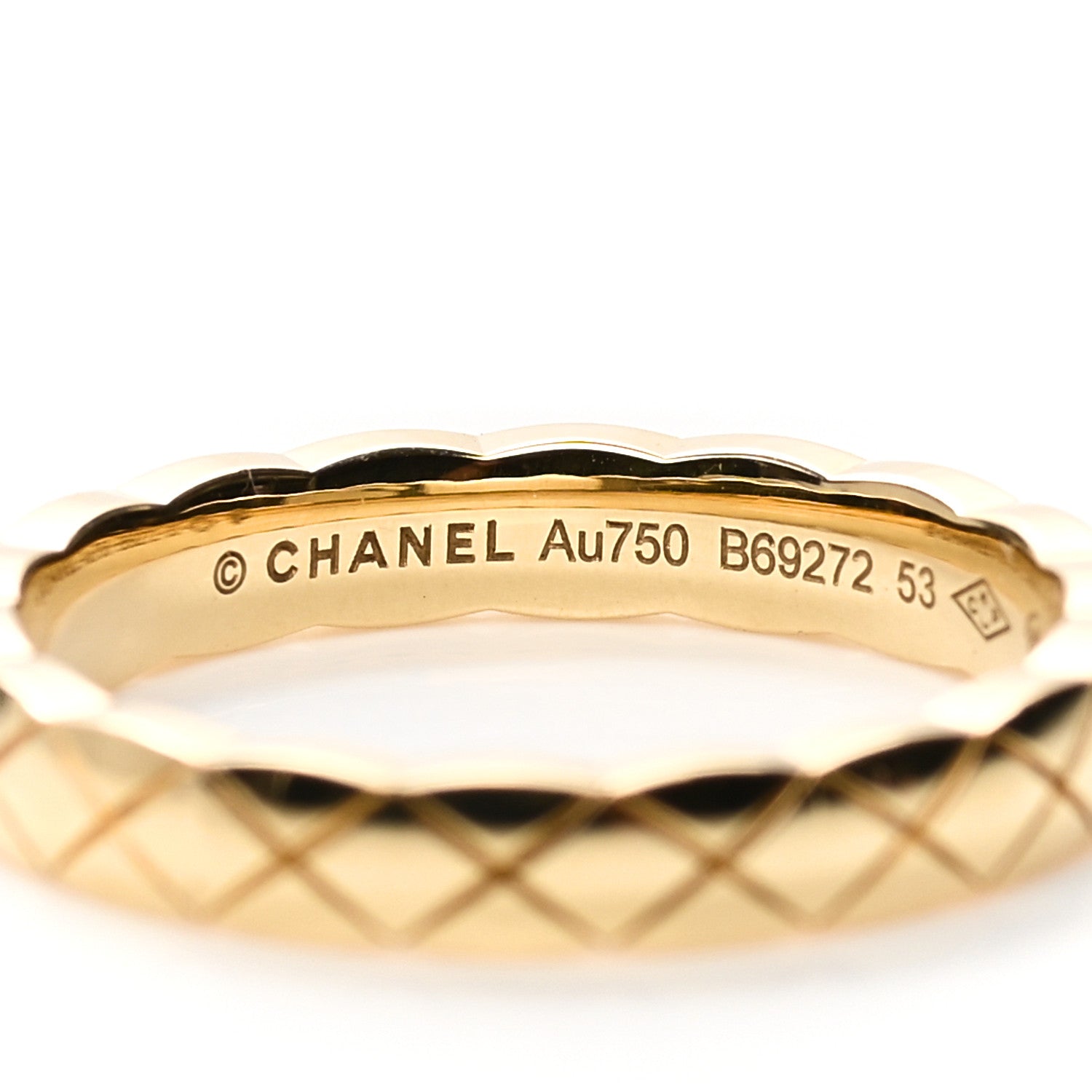 Chanel 18K Yellow Gold Mini Coco Crush Ring 53 6.25 4 of 6