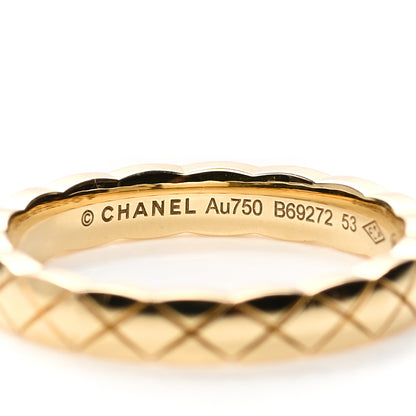 Chanel 18K Yellow Gold Mini Coco Crush Ring 53 6.25 4 of 6
