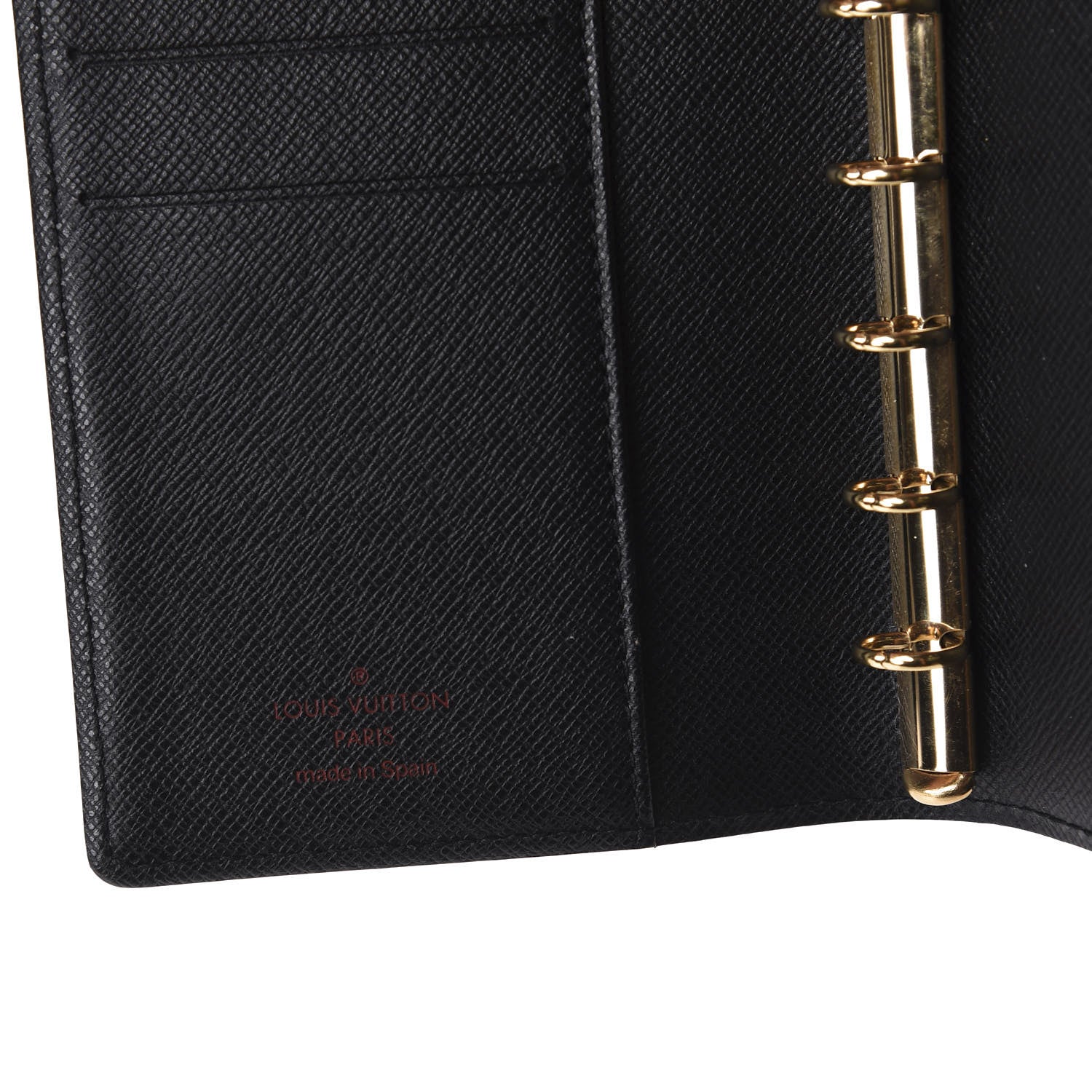 Louis Vuitton Epi Small Ring Agenda Cover Black 8 of 10