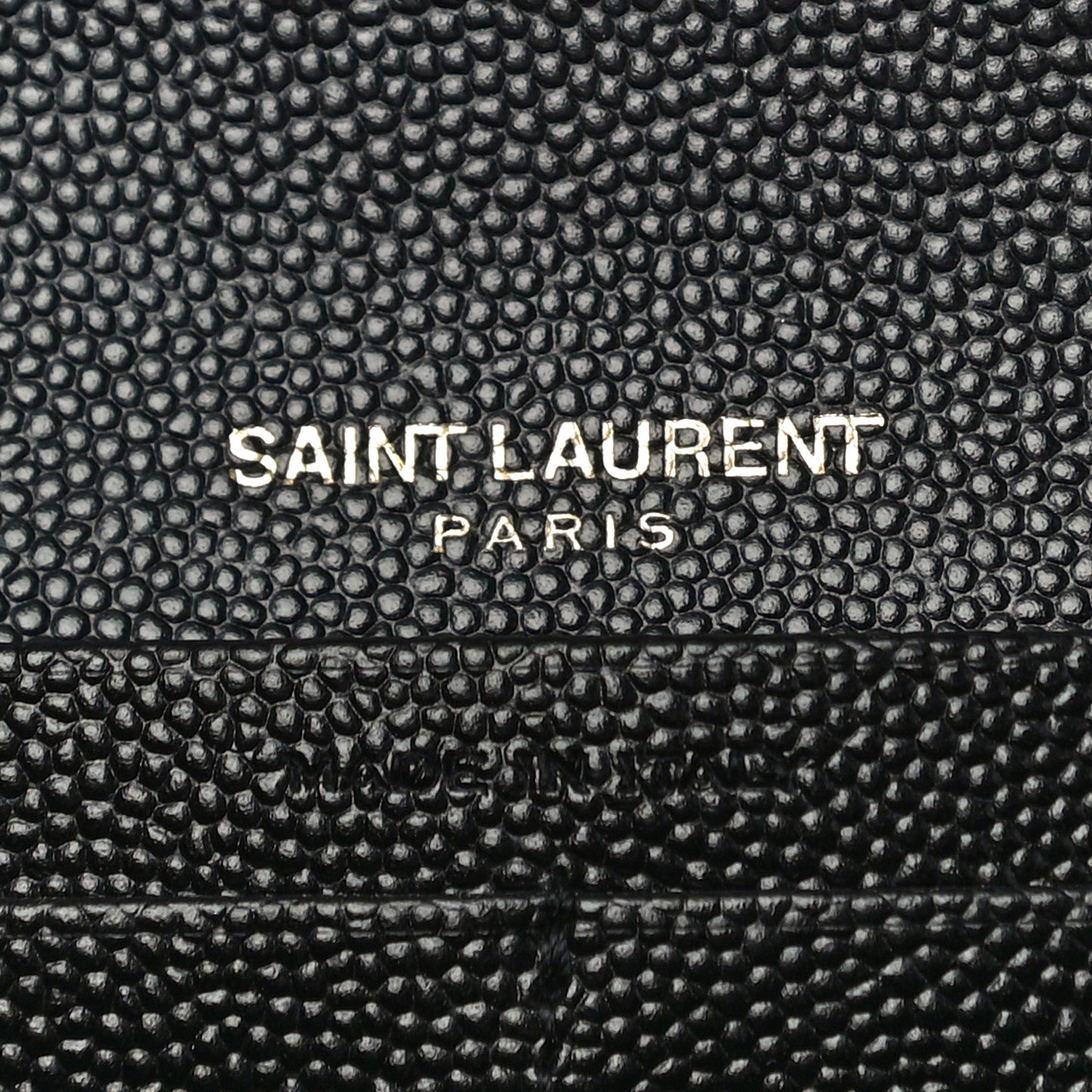 Grain De Poudre Matelasse Chevron Monogram Flap Wallet Black