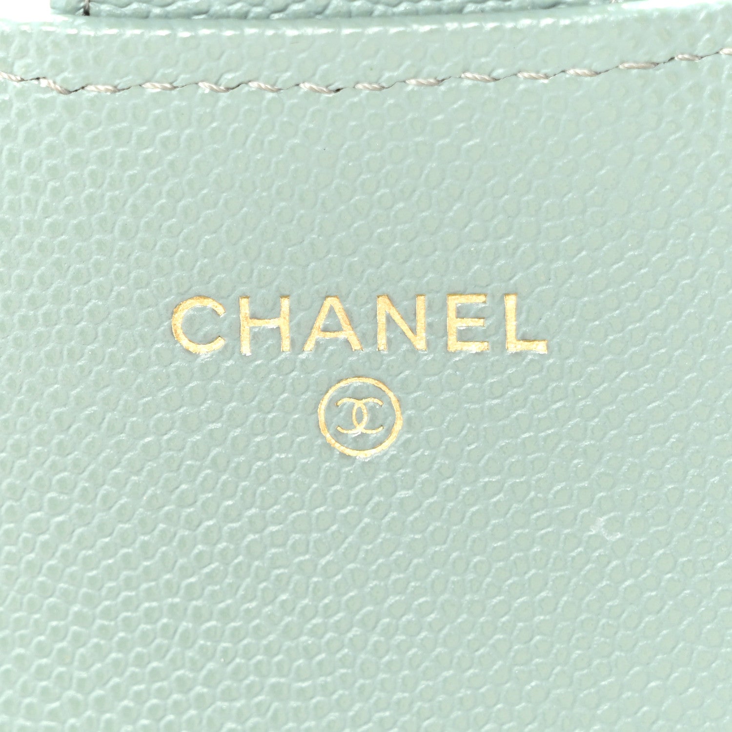Chanel Caviar Quilted Phone Holder Wallet on Removable Chain Light Blue 7 of 12