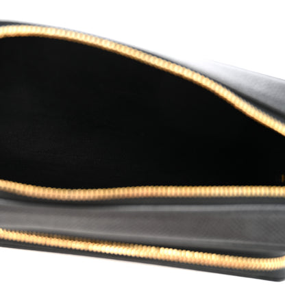Christian Dior Grained Calfskin Caro Double Pouch Black 6 of 9