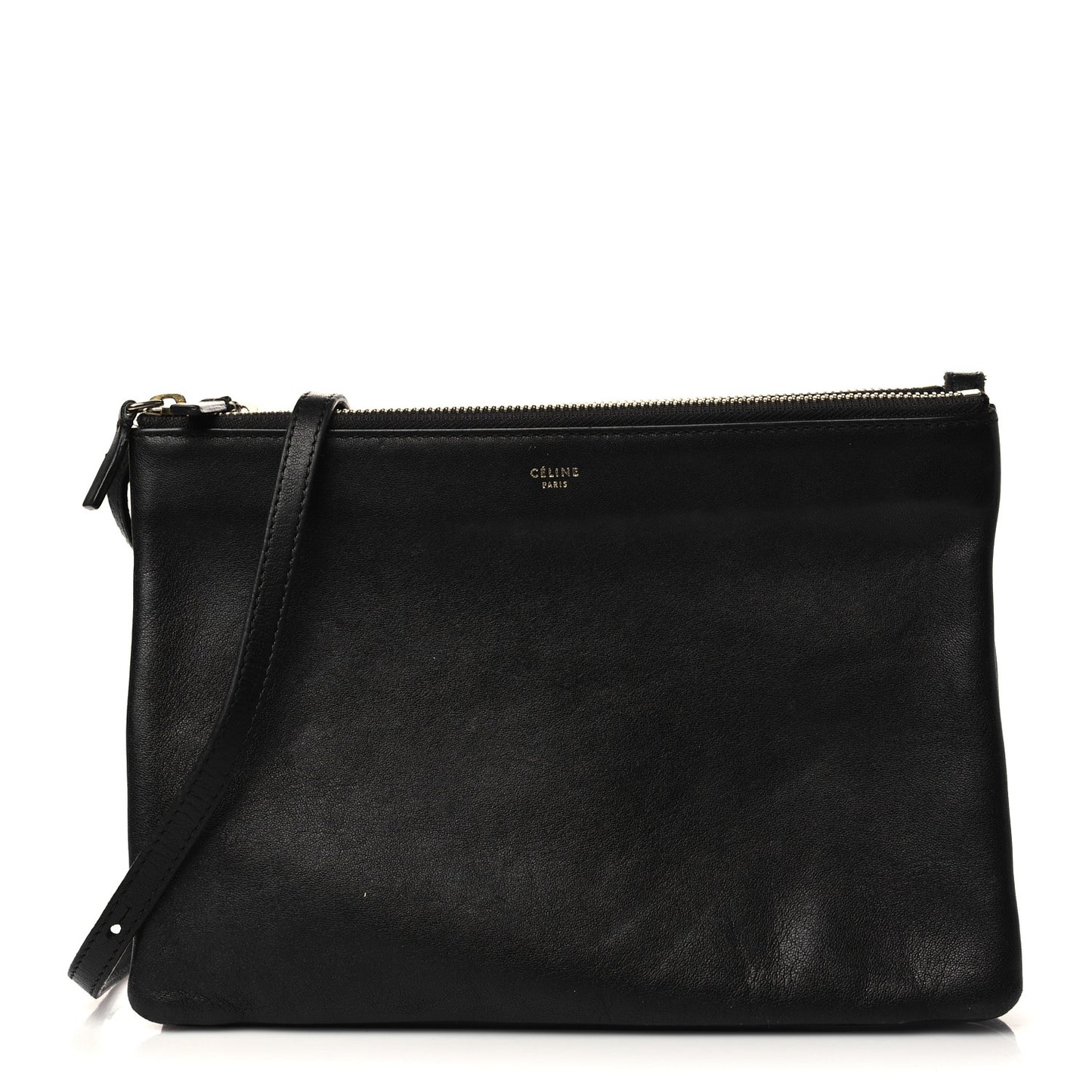 Lambskin Large Trio Crossbody Bag Black