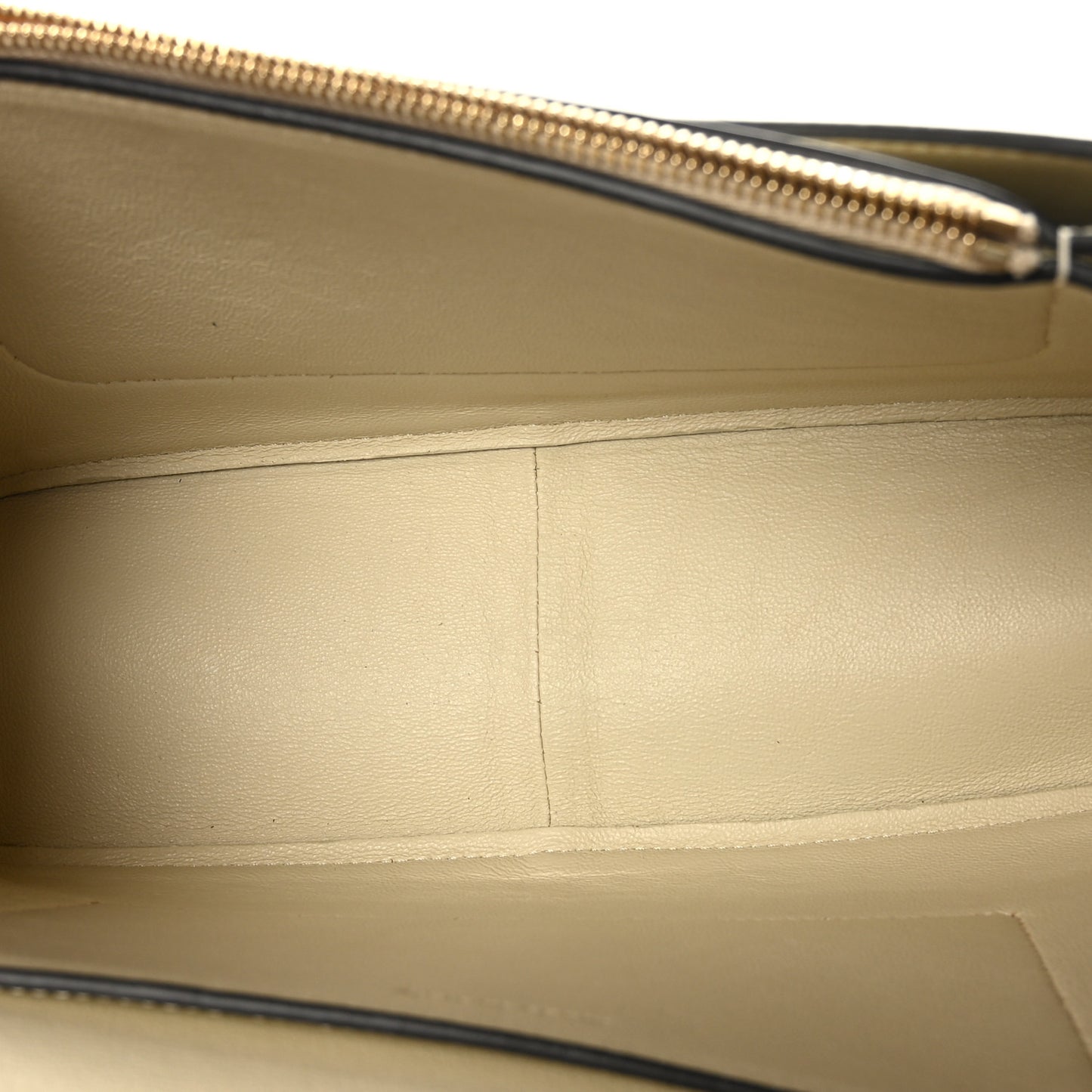 Shiny Smooth Calfskin Medium Frame Shoulder Bag Chalk Mastic